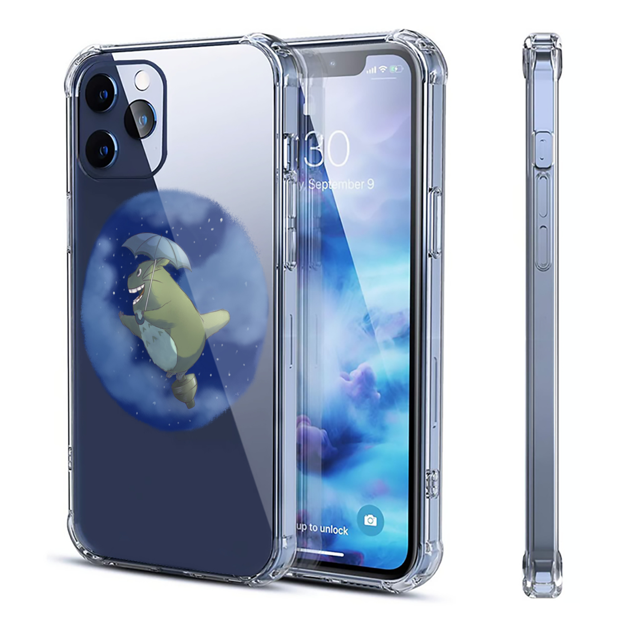（画像用） となりのトトロ 草壁メイ 草壁サツキ My Neighbor Totoro Satsuki Kusakabe Mei Kusakabe 【iPhone 12シリーズ対応】透明スマホケース（クリアソフトケース）